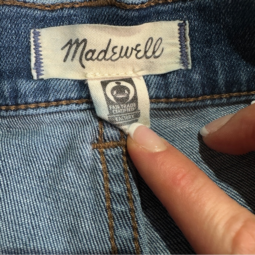 Madewell kick out jeans mid rise stretch denim patch pockets 29P - Picture 7 of 9